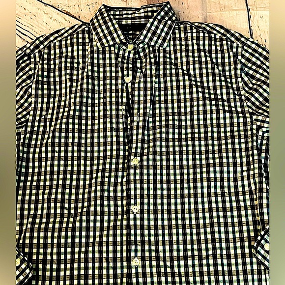 PERRY ELLIS LONG SLEEVE MENS MEDIUM DRESS SHIRT - Picture 3 of 15